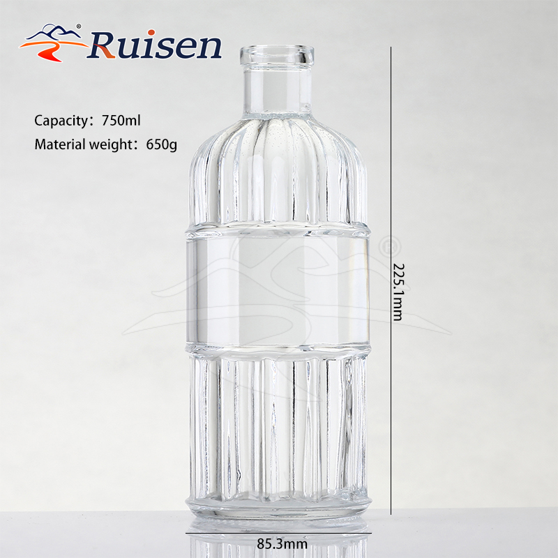 Super flint 750 ML Luxury Bottle Cork top for Liquor Whisky Vodka Rum Gin and Beverages Industry