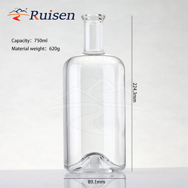 Unique Shape Liquor Glass Bottles Spirit Bottle Wine Tequila Whiskey Brandy Vodka RUM Gin 700ml 750ml Glass Bottle
