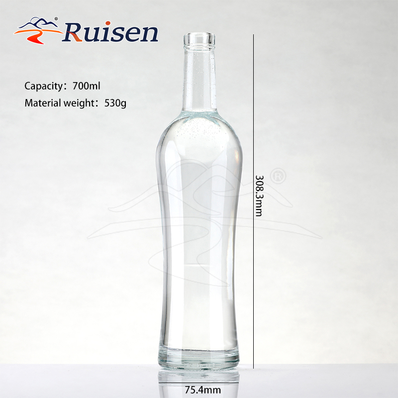  Factory Price clear Glass Bottles 700m 750ml Gin Whiskey Vodka Spirit Glass Bottle 500ml 1000ml for Liquor Rum