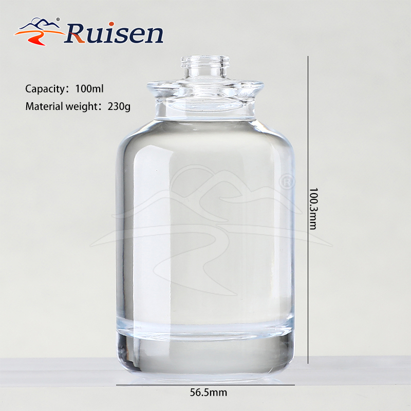 30Ml 50ml 70ml 100ml Luxury Clear Glass Perfume Bottle Unique Golden Base Design Fragrance Bottle For Cosmetic Perfume Storage And Packaging