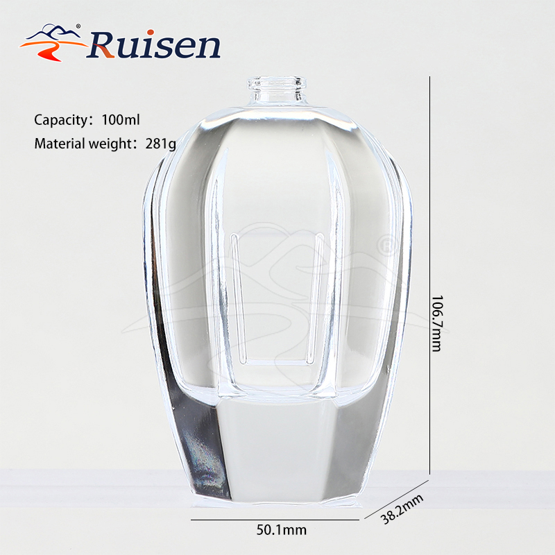 Premium 100ml Clear Glass Perfume Bottle Slim Cylinder Empty Fragrance Vessel For High End Cosmetic Packaging With Aluminum Cap