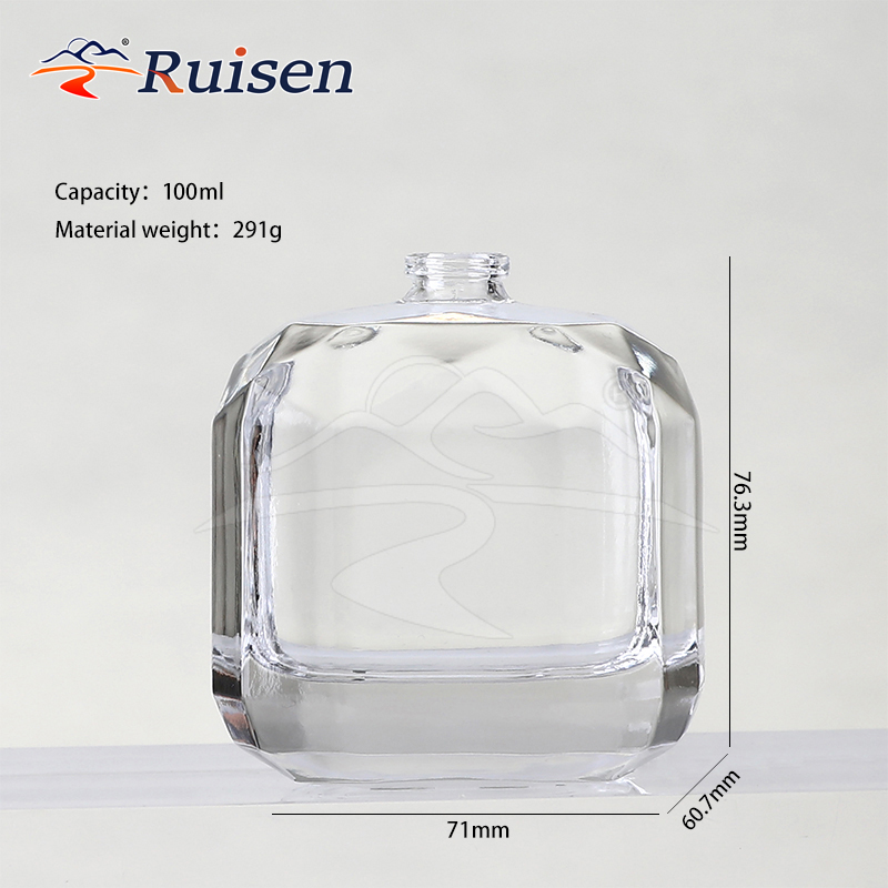 Elegant Frosted 100ml Glass Perfume Bottle Round Shape Empty Scent Container For Boutique Perfume Brand With Crystal Stopper