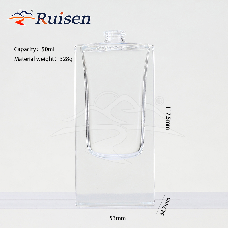 Small Mini Glass Perfume Bottle 30ml Portable Oval Empty Scent Jar For Sample Size Perfume Packaging With Screw On Cap