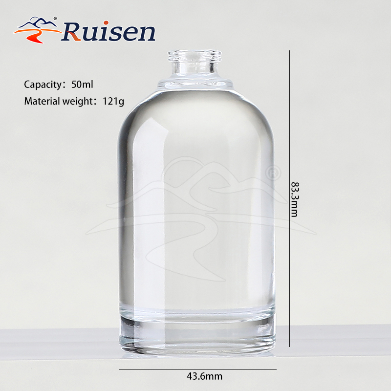 Refillable Glass Perfume Bottle Reusable Round Empty Scent Container For Daily Use Perfume With Leak Proof Cap