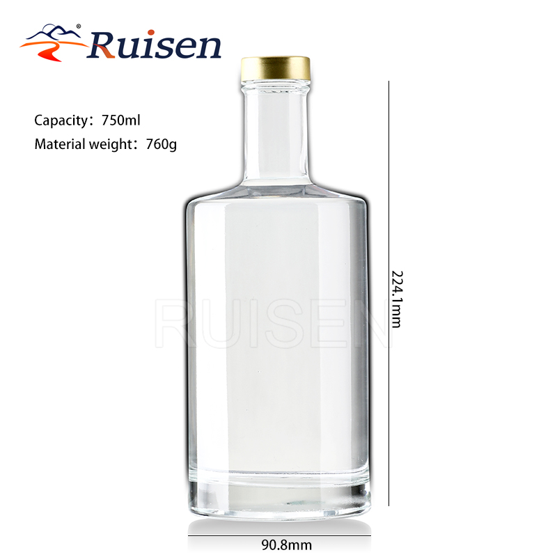 Super flint 750 ML Luxury Bottle Cork top for Liquor Whisky Vodka Rum Gin and Beverages Industry