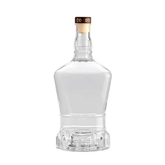  Crystal Glass Liquor Decanter With Golden Cap 750ml For Whiskey Brandy Vodka Wine Storage Bar Home Decoration
